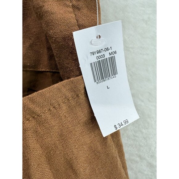 Old Navy Women's Rust Tapered Linen Pant Size Large NWT - Picture 4 of 8